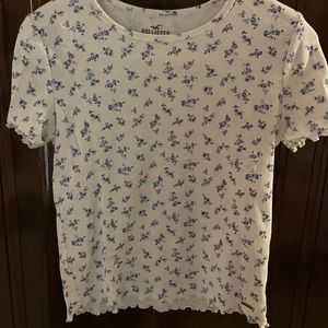 Hollister Blue Floral Tee